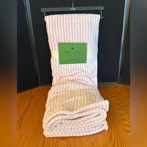 Kate Spade Pastel Pink Stripe Throw